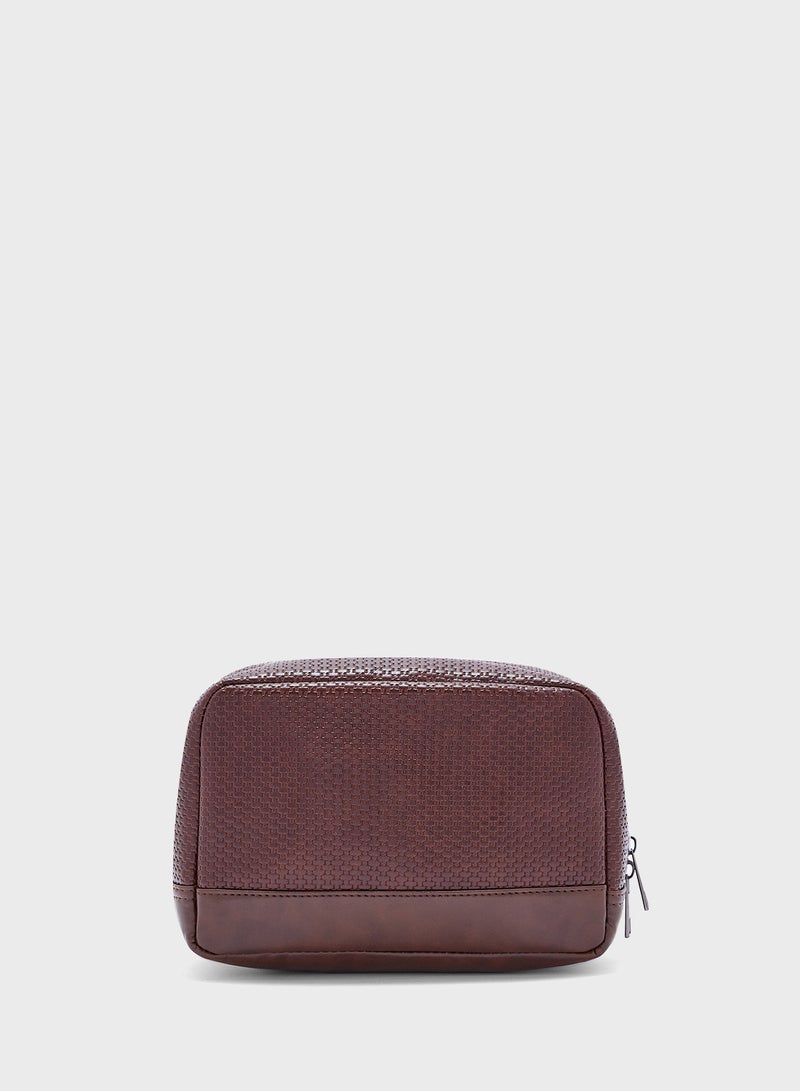 Robert Wood Textured Wash Bag - Image 3