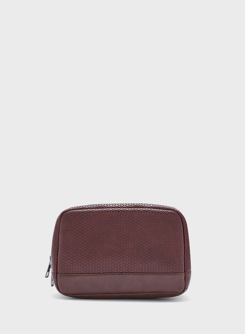 Robert Wood Textured Wash Bag - Image 2