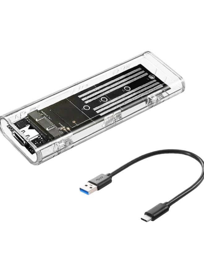 Chabeia M.2 NGFF SATA Type C USB 3.1 SSD Case 10Gbps Transparent External SSD Case External SSD Adapter for 2230 2242 2260 2280 - Image 1
