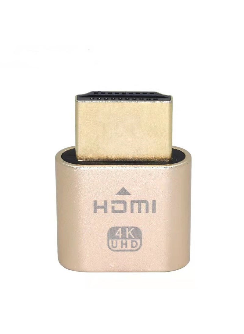 Generic - New HDMI Dummy Plug Virtual Display Adapter Gold with led light - Image 1