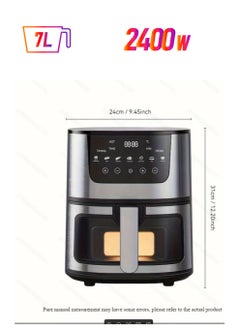 Generic 7L 2400W Multifunctional Automatic Air Fryer, Healthy Oil-Free Cooking Digital Touch Air Fryer, Quick Cooking, and Easy Clean Visual Air Fryer  - Image 1