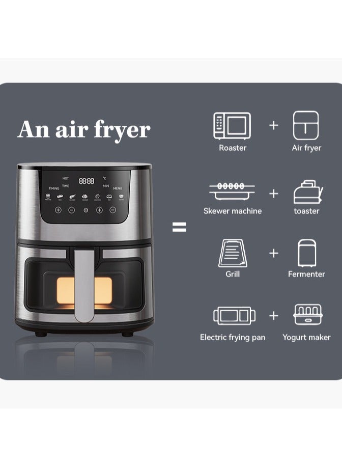7L 2400W Multifunctional Automatic Air Fryer, Healthy Oil-Free Cooking Digital Touch Air Fryer, Quick Cooking, and Easy Clean Visual Air Fryer  - Image 3