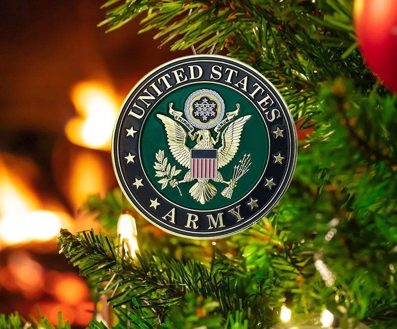 Allied Flag Army Heroes Series Holiday Ornament - Officially Licensed Army Medallion-Die Cast Metal - Image 3