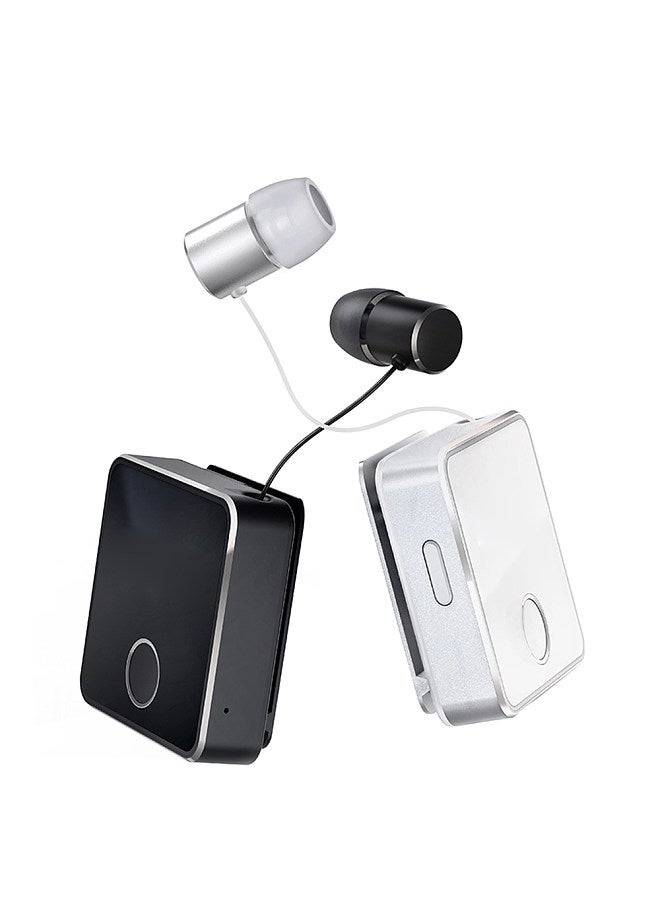 F1 Bluetooth 5.0 Headphones, Clip-on Wireless Headphone, Cable Retractable Earphone, Music Headsets, Vibration Alert, Hands-free, with Mic, Multi-point Connection - Image 5