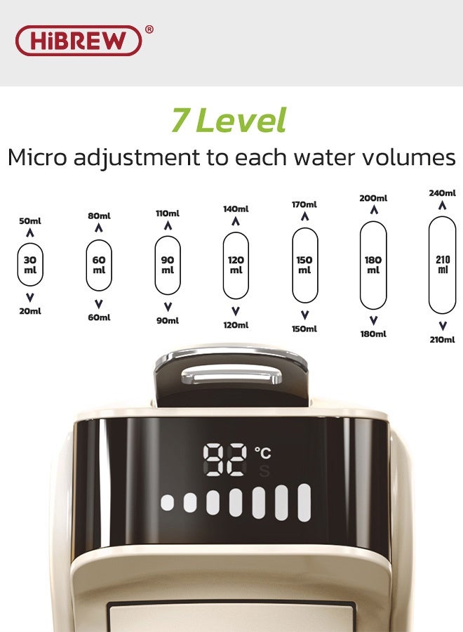 HiBREW Capsule Coffee Machine 6 In 1 Hot/Cold Multiple Espresso Cafetera Cappuccino Coffee Maker  Powder H1B - Image 4