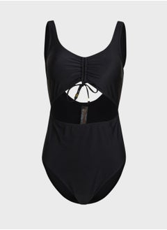 Ruched Cut Out Swimsuit