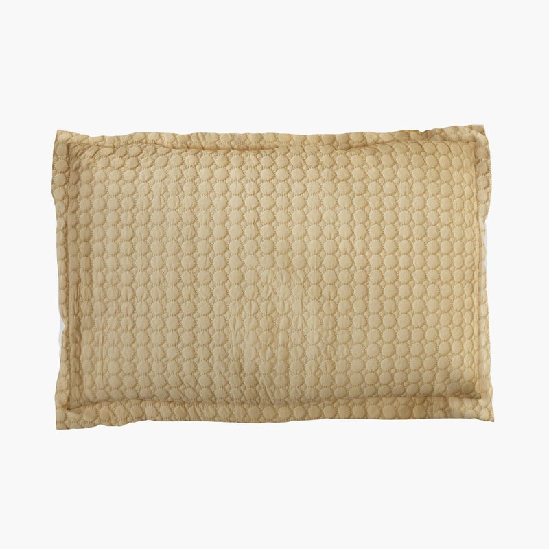 Home Centre AW24-200TC Circle Motif EMB Pillow CASE- 45CMX70CM - Image 2