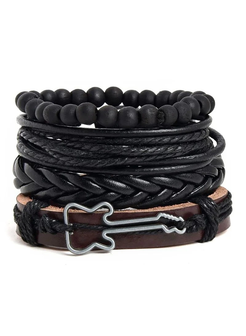 SOHI Slip on Black Bracelet