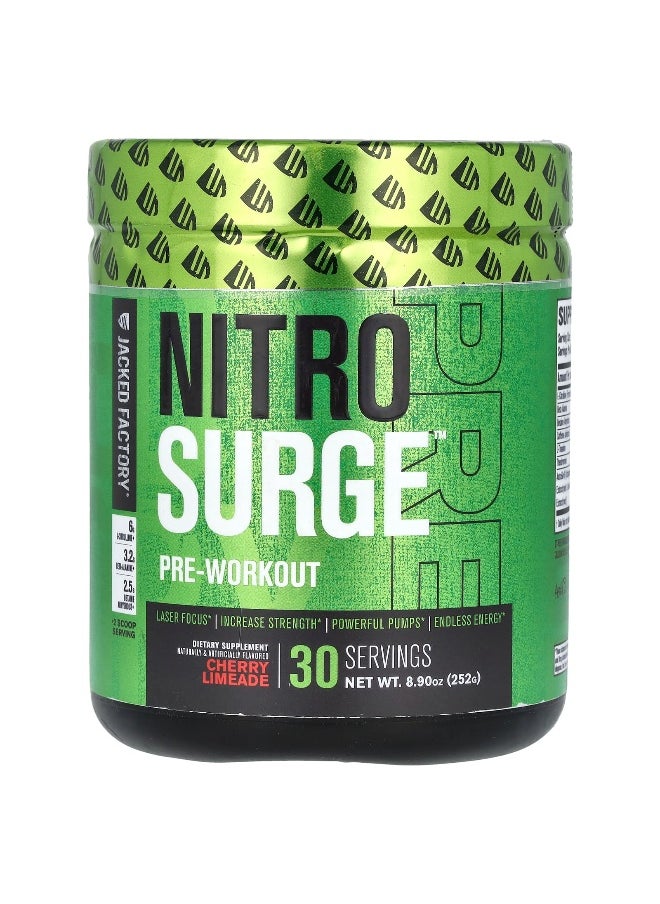 Jacked Factory Jacked Factory, Nitro Surge, Pre-Workout, Cherry Limeade, 8.9 oz (252 g)  - Image 1