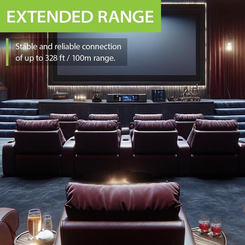 Avantree Quartet - 4 Wireless Headphones & 1 Transmitter for Multiple Group Listening Scalable to 100 with No Lip-Sync Delays for TV Watching, Silent Discos, Hearing Assistance in Church, and More - Image 4