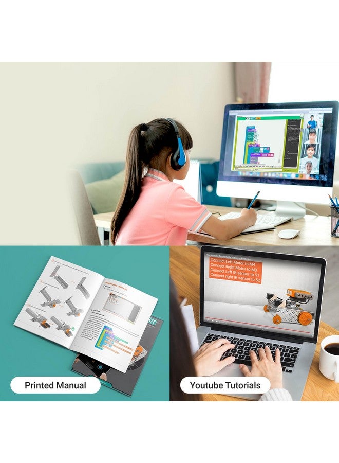 أفيشكار Avishkaar ABot، مجموعة روبوتات وبرمجة 5 في 1 DIY للأطفال من سن 8 إلى 12 عامًا، يتم التحكم فيها من خلال تطبيق الهاتف المحمول وبرامج سطح المكتب، أكثر من 50 جزءًا، مجموعة تعليمية وSTEM، صنع في الهند - Image 5