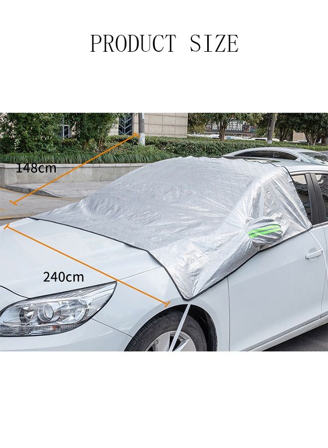 DUNISO Windshield Sunshade Car Sun Protection Cover Car Shade Front Windshield Blocks 99% UV Rays Keeps Your Vehicle Cool Foldable For All Seasons - Image 4