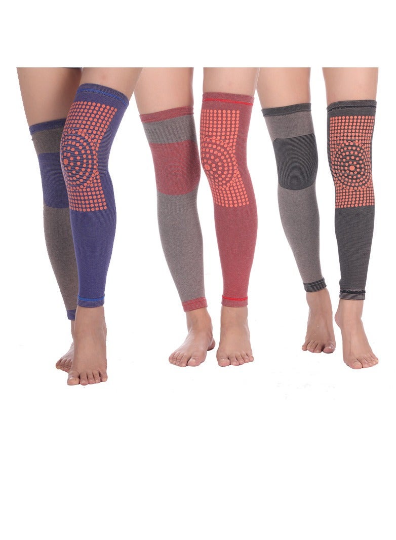Generic Winter Warm Knee Brace Pads Self Heating Knee Sleeve Thermal Leg Warmer Sports Knee Protector Bluish Grey  - Image 3