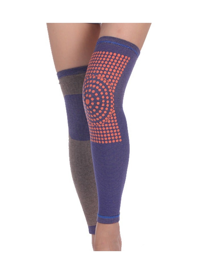 Generic Winter Warm Knee Brace Pads Self Heating Knee Sleeve Thermal Leg Warmer Sports Knee Protector Bluish Grey  - Image 1
