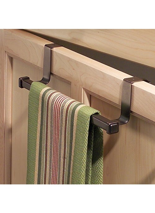InterDesign iDesign Marcel Steel Over-the-Cabinet Towel Bar - 9.7" x 2.4" x 5.6", Bronze  - Image 3