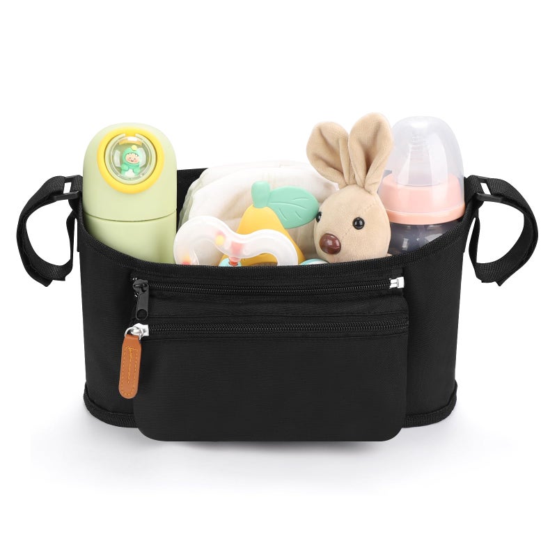 Accmor Universal Stroller Organizer with Detachable Phone Bag, Stroller Bag Caddy Organizer Stroller Accessories for Uppababy, Baby Jogger, Nuna, Doona, Britax Strollers - Image 3