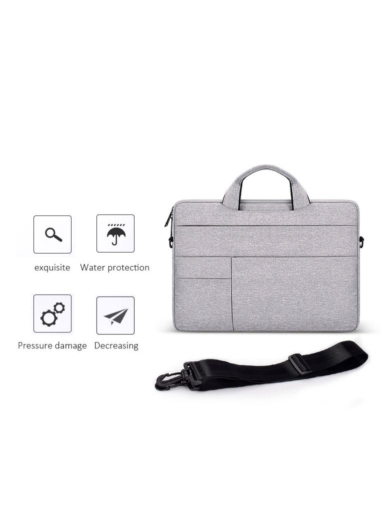 PROTECT 13-Inch Laptop Bag – Fits Up to 14-Inch Laptops – Water-Resistant Premium Quality Fabric – Top Loader Design | BLT13.3GRY - Image 4
