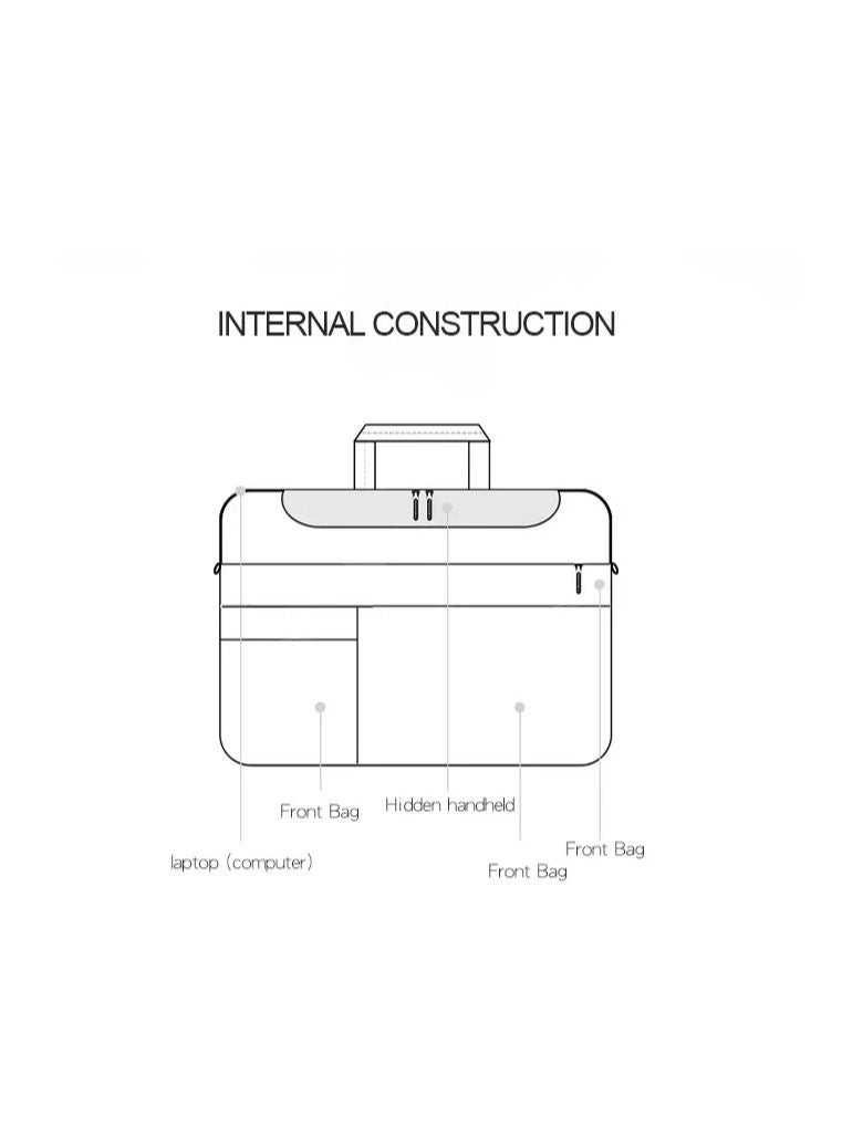 PROTECT 13-Inch Laptop Bag – Fits Up to 14-Inch Laptops – Water-Resistant Premium Quality Fabric – Top Loader Design | BLT13.3GRY - Image 5