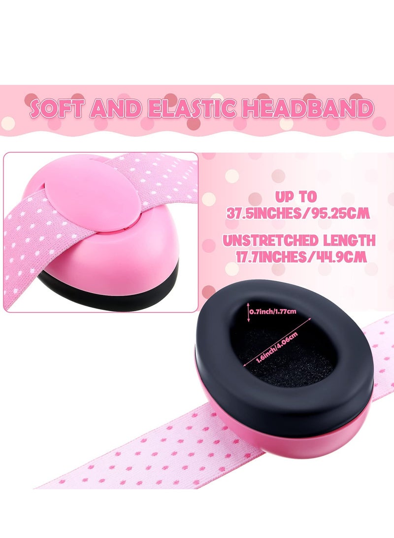 SOLARAE Baby Earmuffs, 2-24 Months Adjustable Baby Ear Protection Earphones Noise Reduction Earmuffs with Cloth Bag Soundproofing for Newborns (Pink) - Image 4