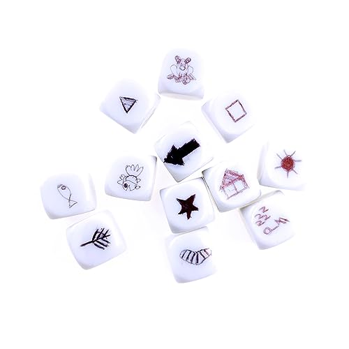 IFAMIO 16MM Blank White Dice Set Acrylic Rounded D6 Dice Cubes for Game, Party, Fun, DIY Sticker and Math Teaching, Pack of 50 - Image 2
