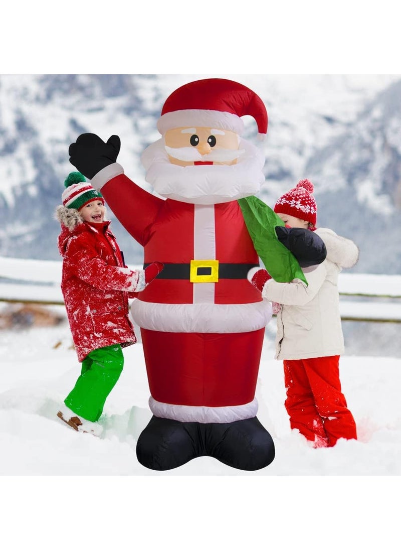 OSI ONESTOREINDIA OneStoreIndia Handcrafted Christmas Inflatable Santa Outdoor Blow Up Santa Builtin LED Lights with Tethers Stakes for Indoor Outdoor Party Holiday Yard Garden Lawn Decor 6 Ft  - Image 5