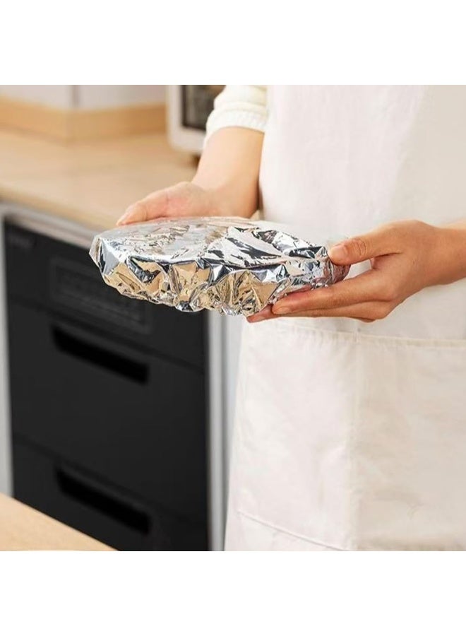 Reusable Silver Thermal Dish Covers - Stretchable Food Storage Lids (10-Pack) for Kitchen & Daily Use, Up to 25cm - Image 5