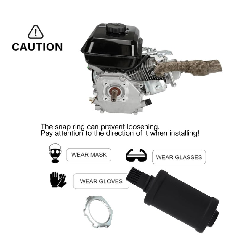 Automost Upgraded Exhaust Muffler Silencer for Predator 196cc 212cc 301cc 420cc Coleman CT200u Trail 200 BT200x CT100u CC100x Go Kart Mini Bike Massimo Baja MB200 KT196 GX160 GX200 Clone 6.5 HP Engine - Image 5