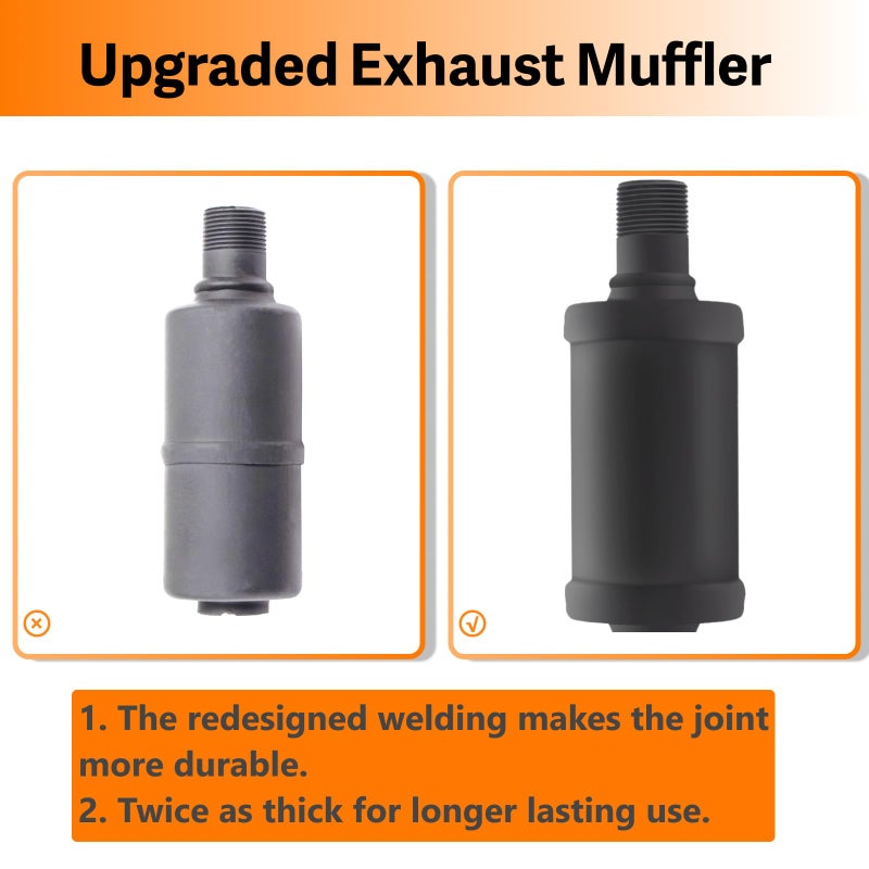 Automost Upgraded Exhaust Muffler Silencer for Predator 196cc 212cc 301cc 420cc Coleman CT200u Trail 200 BT200x CT100u CC100x Go Kart Mini Bike Massimo Baja MB200 KT196 GX160 GX200 Clone 6.5 HP Engine - Image 2
