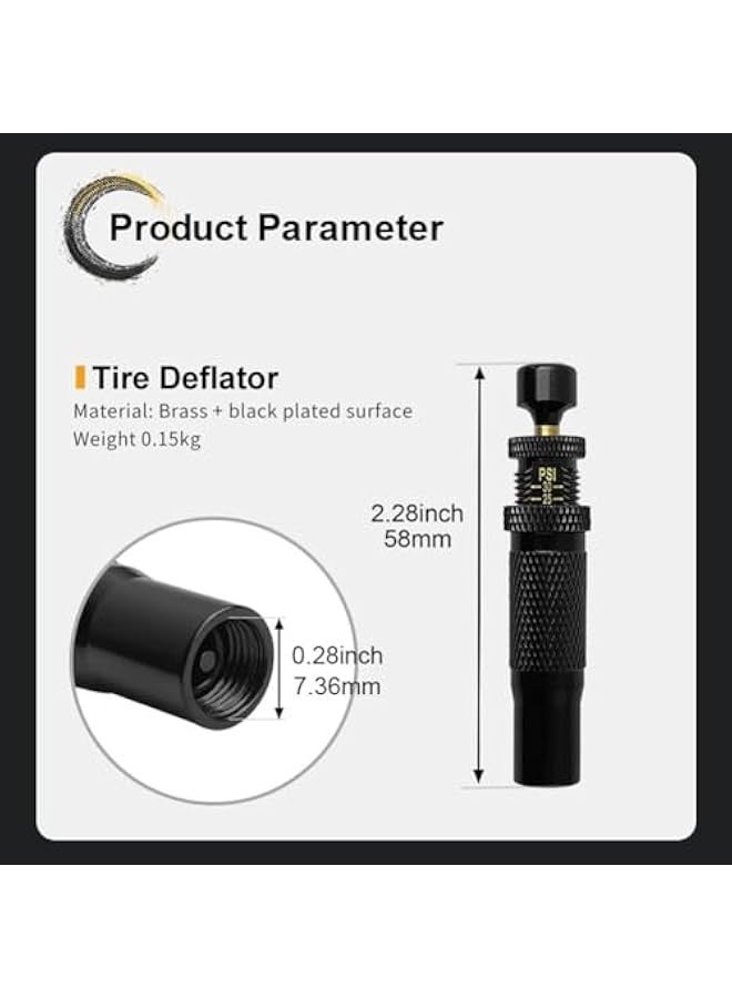 4 قطع طقم صمام مبدل الإطارات القابل للضبط، 10-30 PSI/0.7-2 بار طقم مبدل الإطار للتوقف التلقائي، مبدل هواء أسفل الإطارات ملحقات الطرق الوعرة لسيارات الجيب والسيارات والشاحنات والدراجات النارية وإطارات السيارات - Image 2