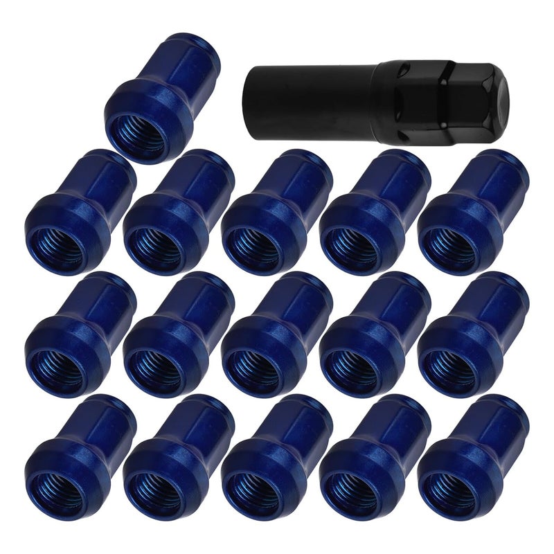 ABOOFAN Steel Blue 32mm 12x1.5 Anti-Theft Hex Lug Nuts for Trailer Wheels, Hardened Small Diameter Wheel Tire Lug Nut Set for Automotive Modification - Image 1