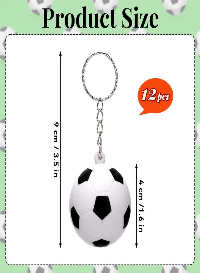 DEARIDAP 12 PCS Mini Foam Squeeze Soccer, Small Sports Stress Ball Keychains, 1.57 in Ball Keychains Bulk for Game Party Decoration Bag Gift Fillers - Image 2