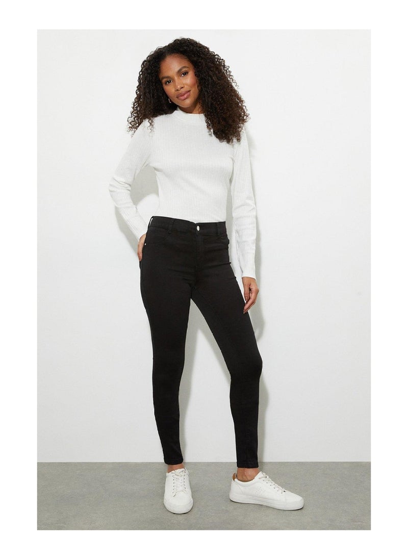 DOROTHY PERKINS - Black Regular Frankie Skinny Jeans - Image 1