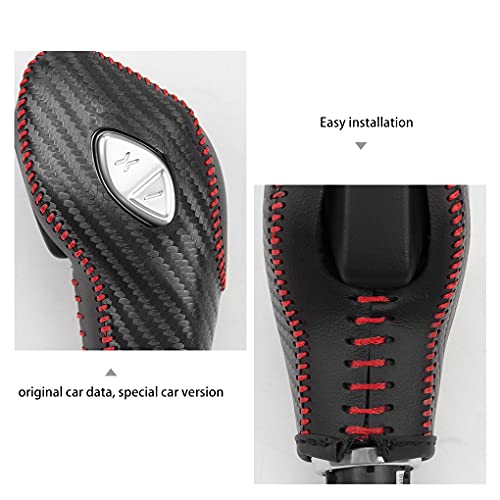 LDYFC Auto Car Leather Gear Shift Knob Cover for Ford EcoSport Escape/Fusion/C-Max Energi Wagon/Fiesta/Focus/Transit Accessories - Image 2