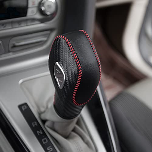 LDYFC Auto Car Leather Gear Shift Knob Cover for Ford EcoSport Escape/Fusion/C-Max Energi Wagon/Fiesta/Focus/Transit Accessories - Image 3