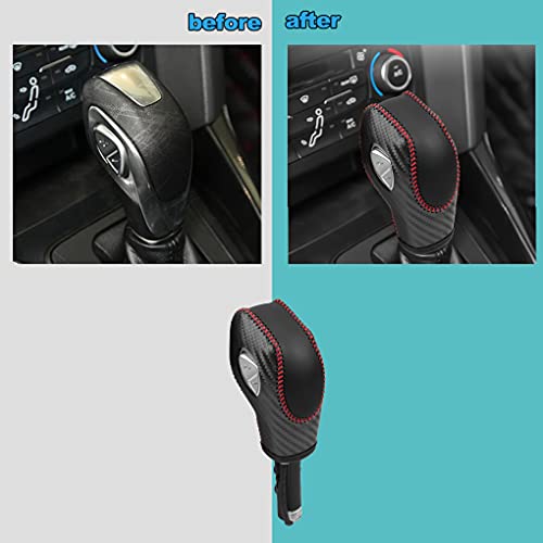 LDYFC Auto Car Leather Gear Shift Knob Cover for Ford EcoSport Escape/Fusion/C-Max Energi Wagon/Fiesta/Focus/Transit Accessories - Image 5