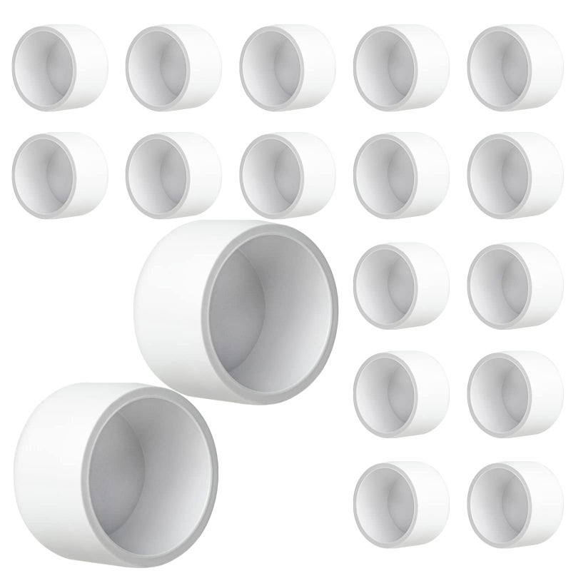 AODESTINY 30Pack 1 Inch PVC End Cap Fittings Flat PVC Cap for Build PVC Furniture Schedule 40 Furniture Grade PVC Pipe Cap Plug Adapter White PVC Slip Caps Socket Fittings for DIY Garden Shelf Cat Trees