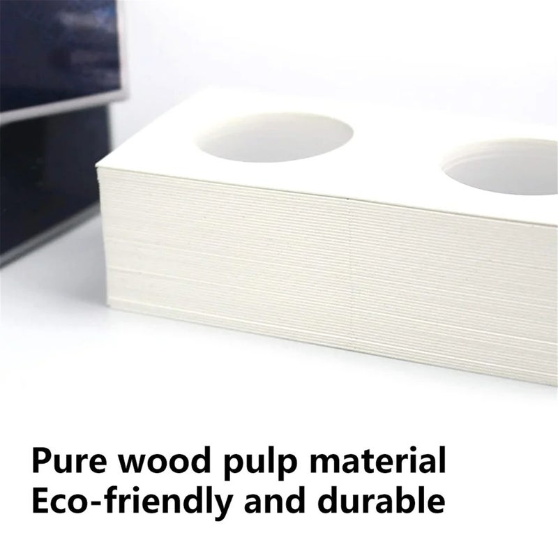 Virwir 50pcs Coin Holders for Collectors Cardboard Coins Flips Sleeves for Coins Storage Supplies for Dollars Penny Quarter Coins Collecting - Image 4