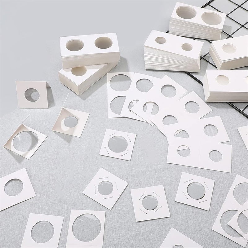 Virwir 50pcs Coin Holders for Collectors Cardboard Coins Flips Sleeves for Coins Storage Supplies for Dollars Penny Quarter Coins Collecting - Image 2