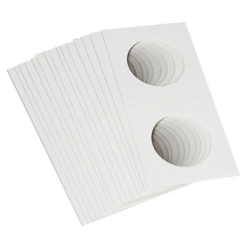 Virwir 50pcs Coin Holders for Collectors Cardboard Coins Flips Sleeves for Coins Storage Supplies for Dollars Penny Quarter Coins Collecting - Image 1