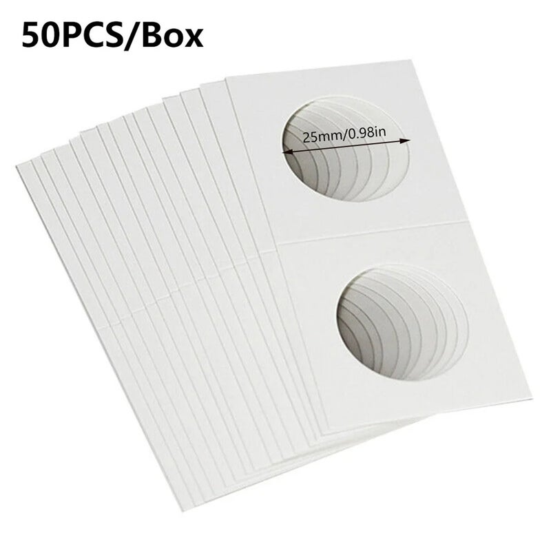 Virwir 50pcs Coin Holders for Collectors Cardboard Coins Flips Sleeves for Coins Storage Supplies for Dollars Penny Quarter Coins Collecting - Image 5