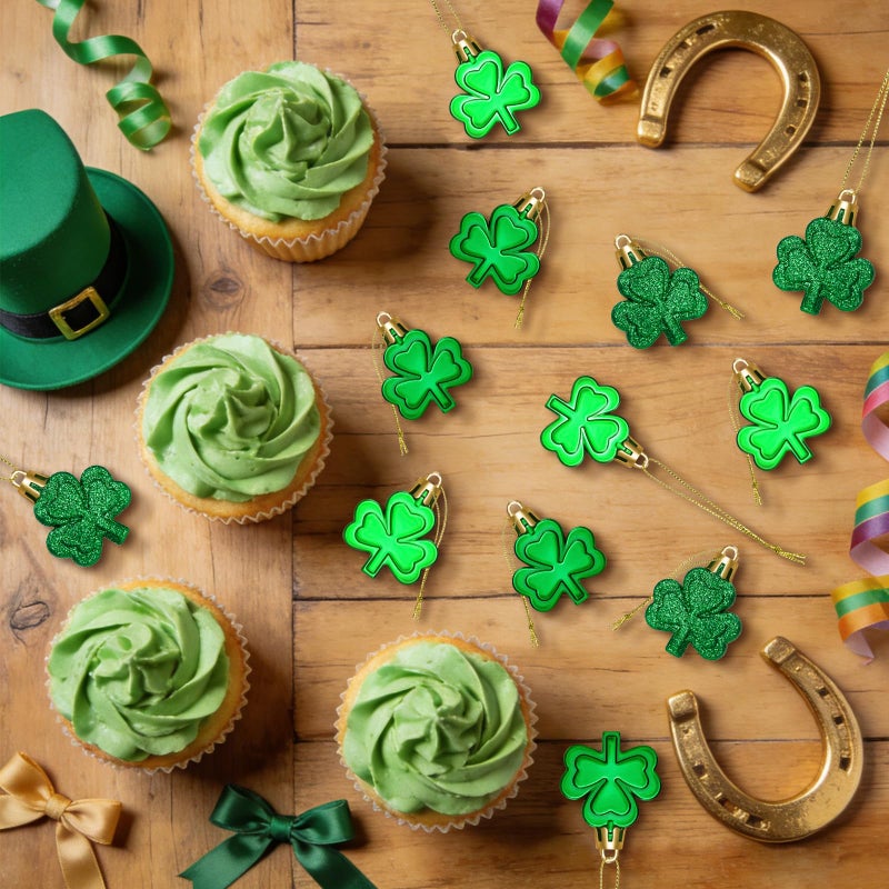 Labrostar 36Pcs St Patricks Day Decorations St Patricks Day Decor Shamrock Ornaments Hanging Tree Decorations Spring Lucky Irish Day Home Table Tree Party - Image 4