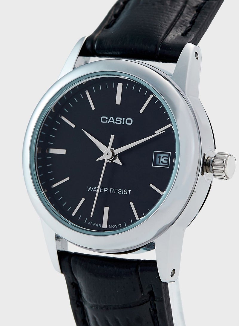CASIO Leather Strap Analog Watch  - Image 2