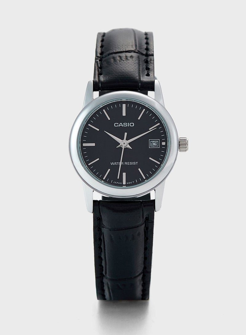 CASIO Leather Strap Analog Watch  - Image 1