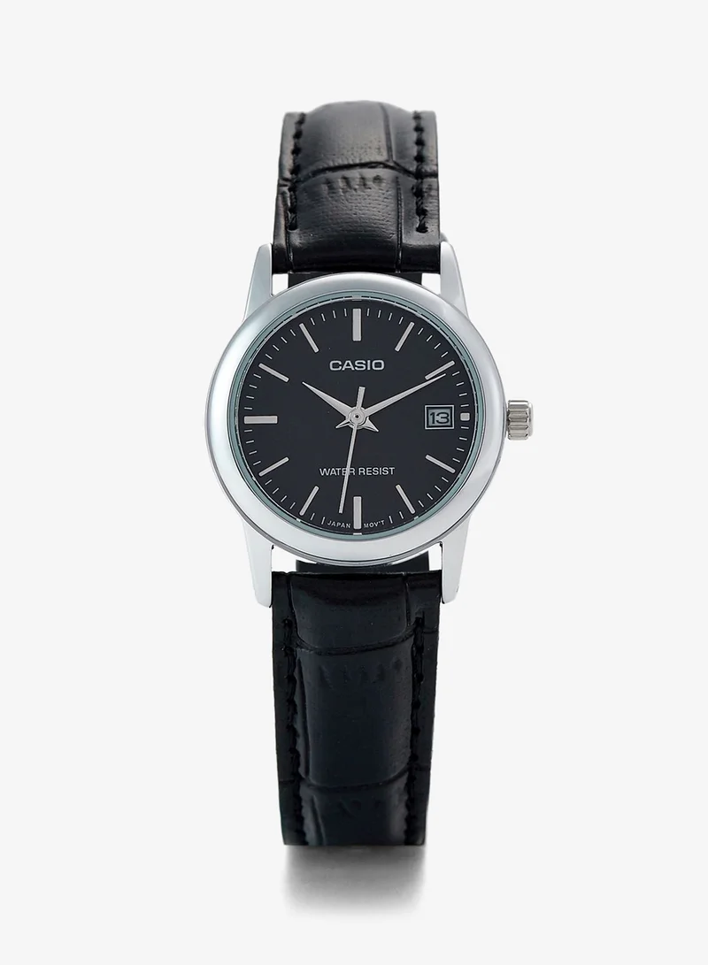 CASIO Leather Strap Analog Watch