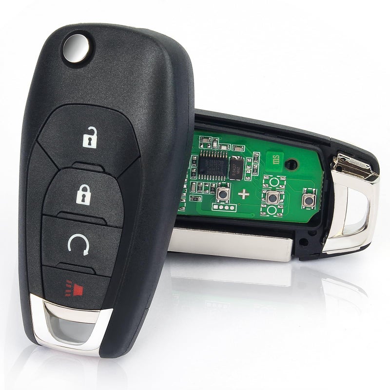 Aichiyu LXPT003 Flip Remote Key Fob Replacement for Chevy Chevrolet Trax Spark Sonic 2019 2020 2021 4 Buttons 315Mhz Car Key FCC ID LXPT003 PN 13530736 1353075