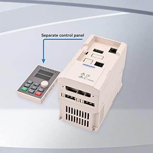 MOLLOM VFD 220V 2.2KW 3HP 9.6A 220V Single or Three Phase Input to 3 Phase 0-3000 Hz Output Variable Frequency Drive Control Inverter for Spindle Motor CNC Speed Control - Image 4