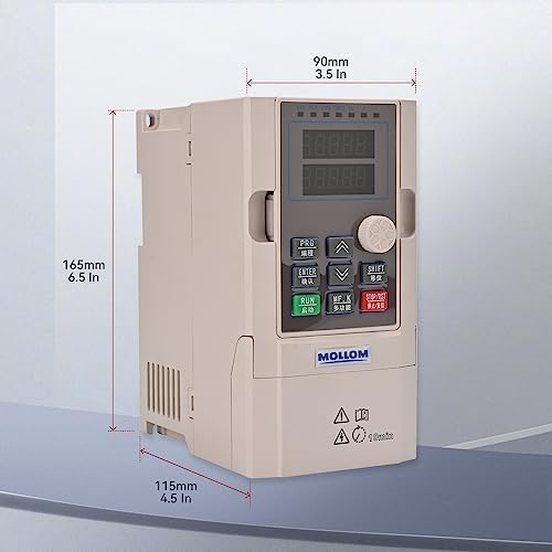 MOLLOM VFD 220V 2.2KW 3HP 9.6A 220V Single or Three Phase Input to 3 Phase 0-3000 Hz Output Variable Frequency Drive Control Inverter for Spindle Motor CNC Speed Control - Image 2