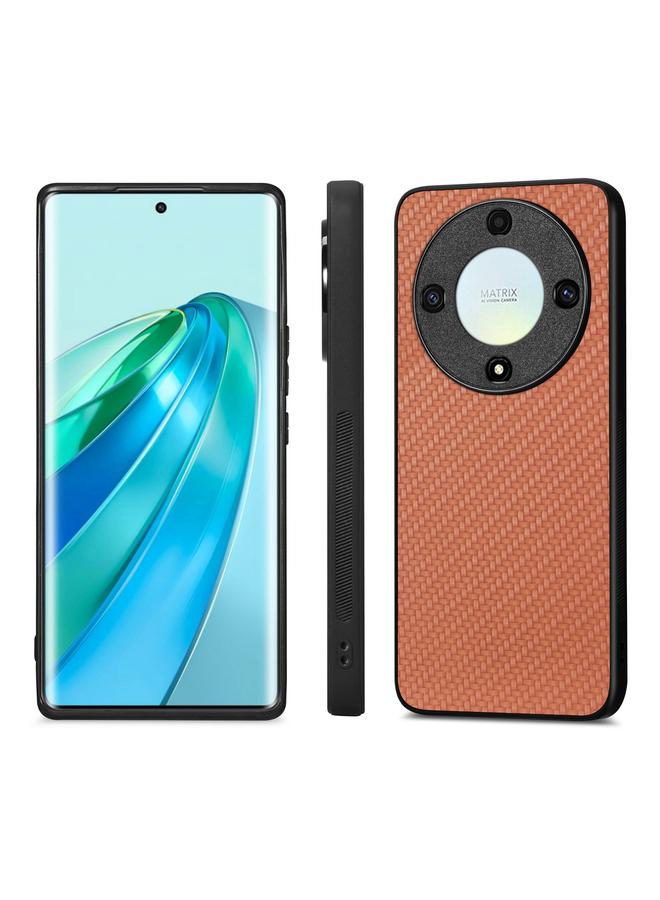اس-توب جراب هاتف Honor X9A بغطاء خلفي من الجلد وملمس ألياف الكربون - Image 2