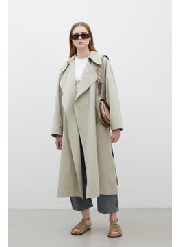 Manuka Oversize Wide Collar Trench Coat Green  - Image 4