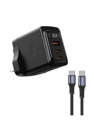Black - 65W Wall Charger with Cable